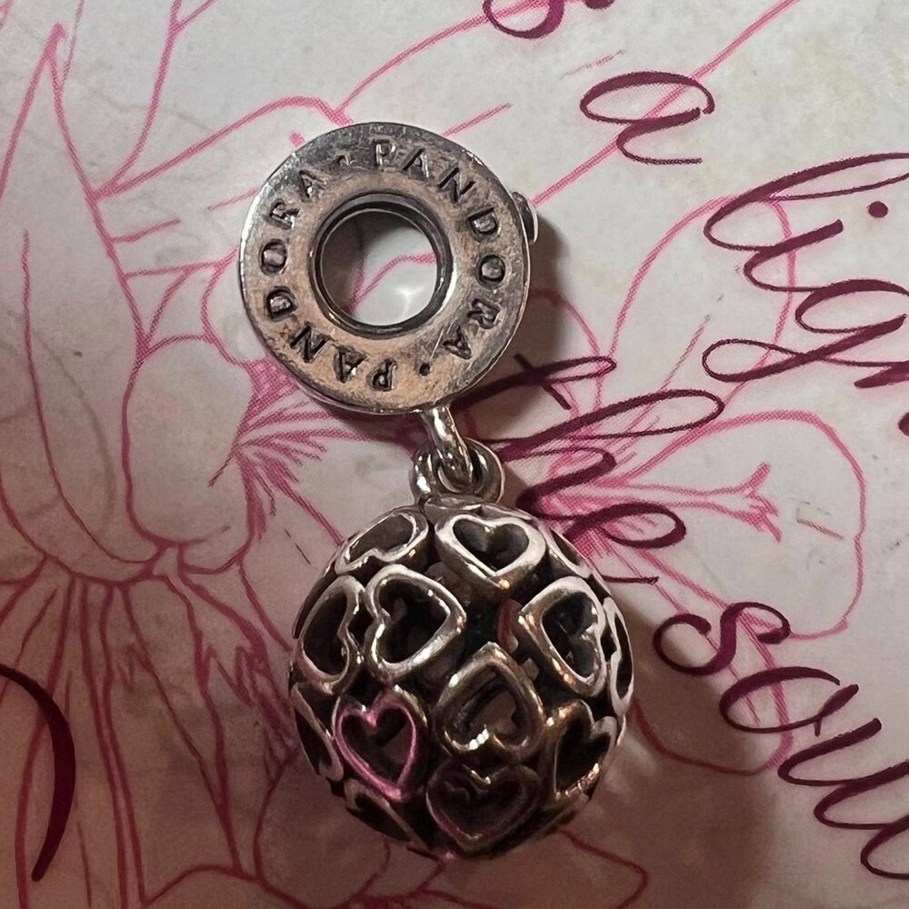 Authentic Pandora Harmonious Hearts Dangle #797255